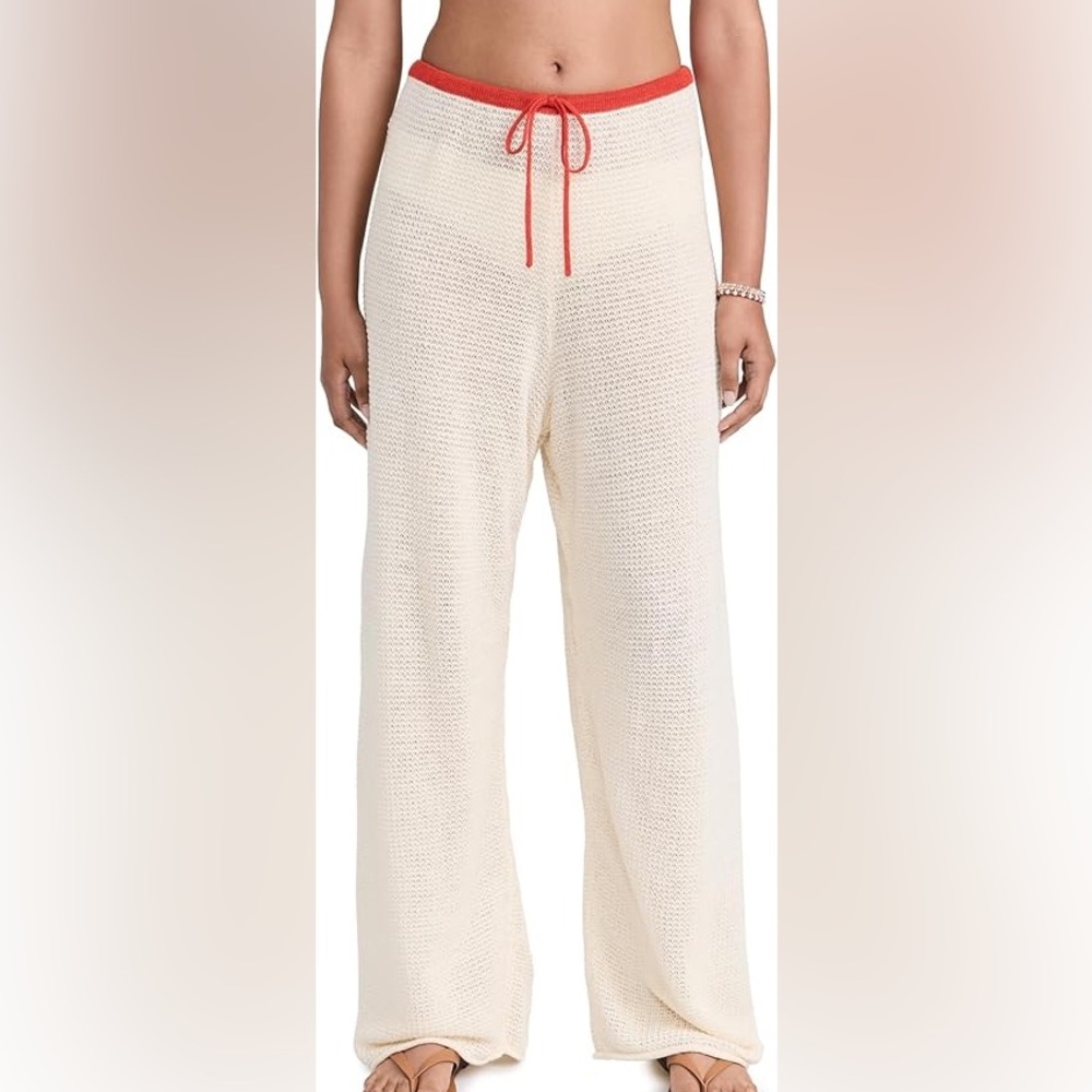 ONIA linen knit drawstring pant